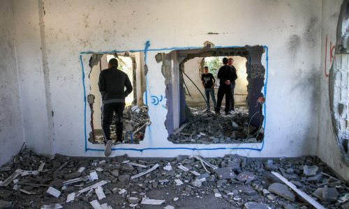 ביתו של המחבל ב'גנין שביצע את הפיגוע בחומש לאחר הריסתו// צילום: נאסר אישתיה/פלאש 90