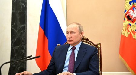 נשיא רוסיה ולדימיר פוטין אתמול // צילום: דוברות הקרמלין